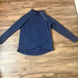 Athleta Deep Blue Zip Pullover